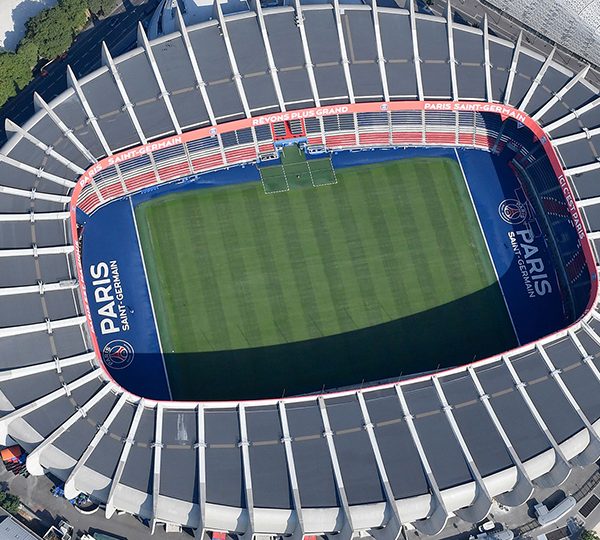 parc des princess stadium aerial