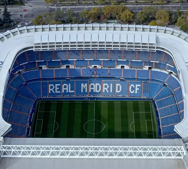 arial view of real madrid santiagi bernebeu